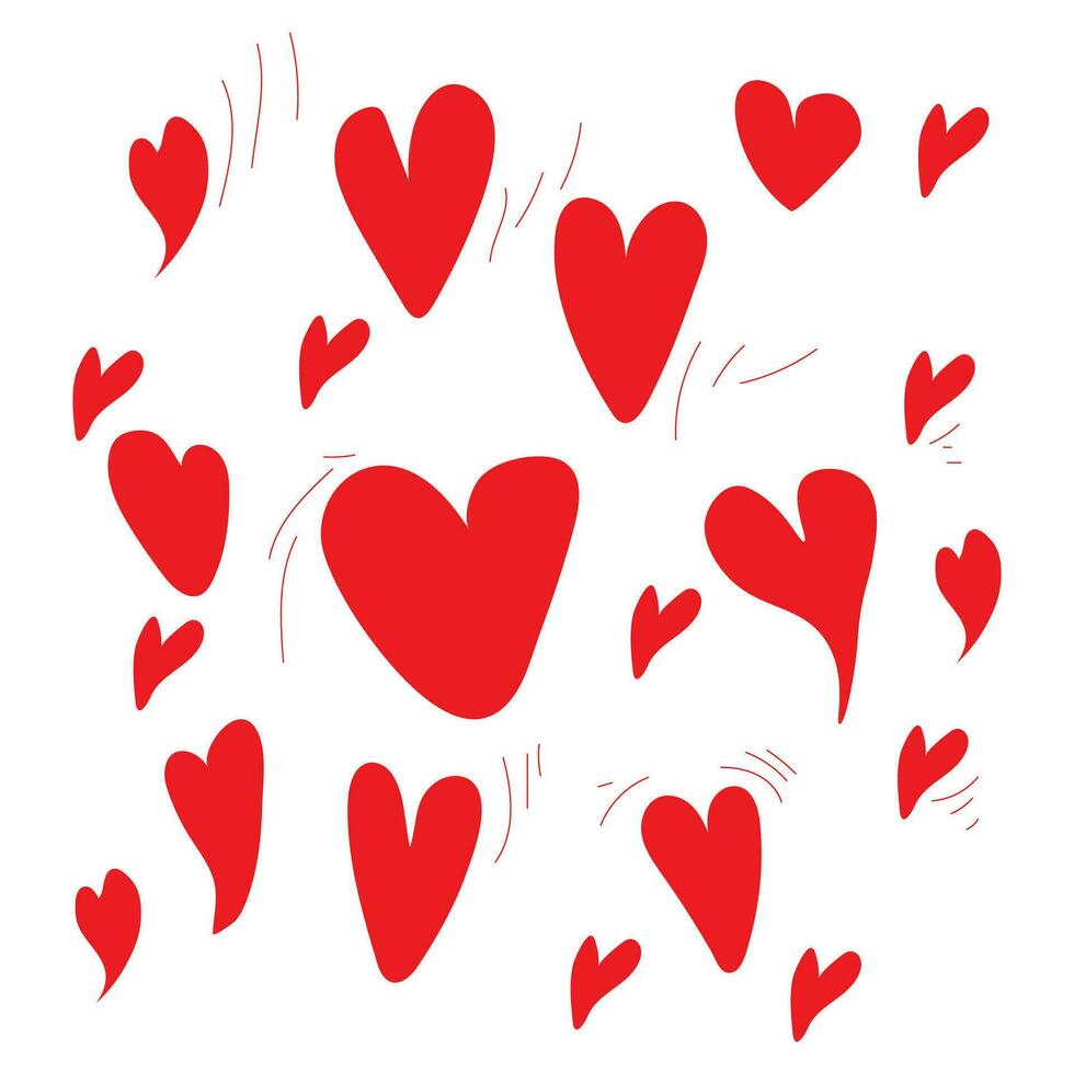 gratis vector colección de ilustrado corazón íconos