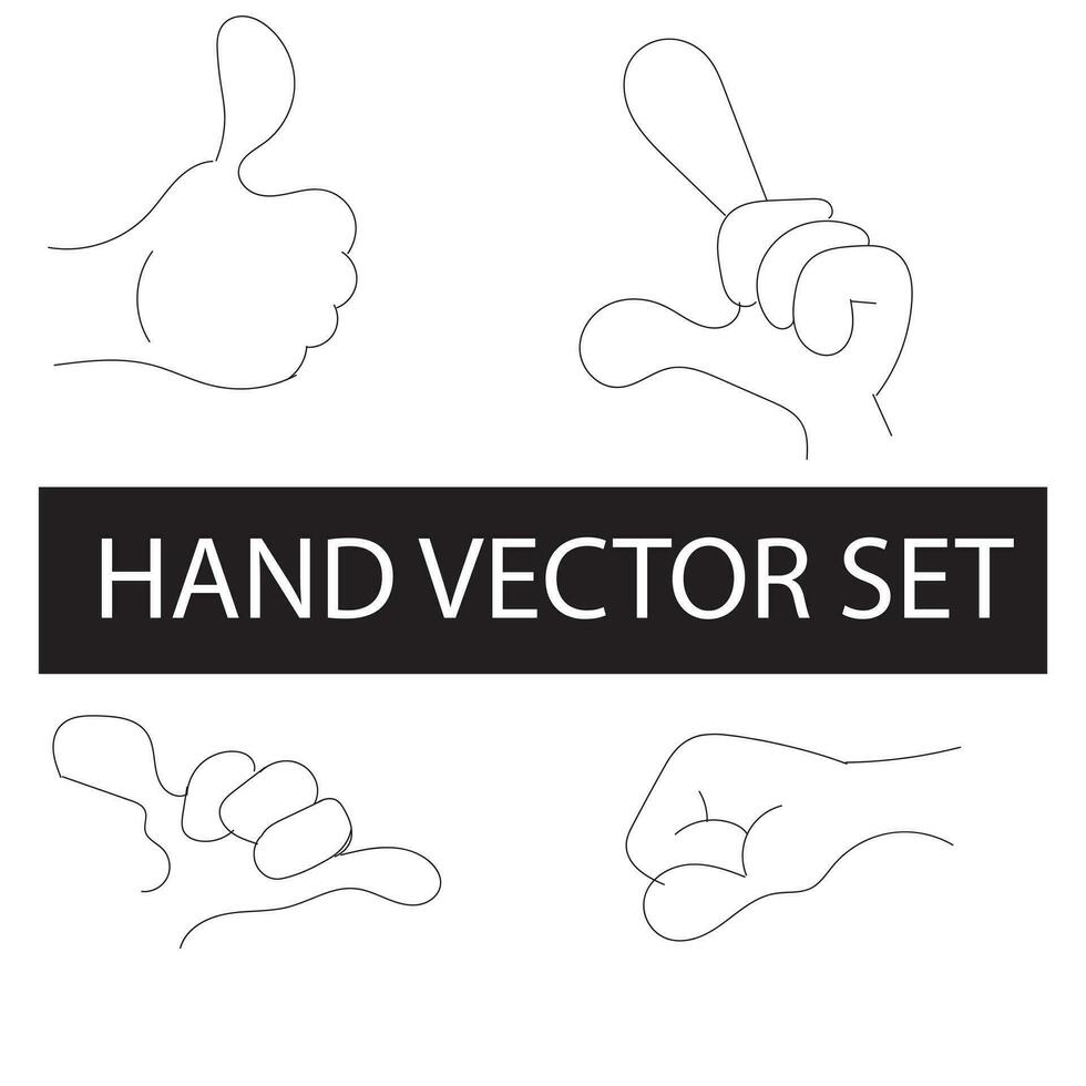 Free vector elegant line art hands