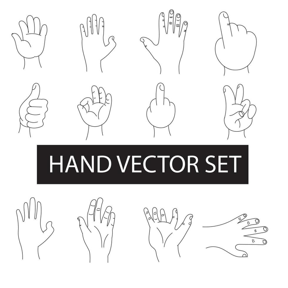 Free vector elegant line art hands