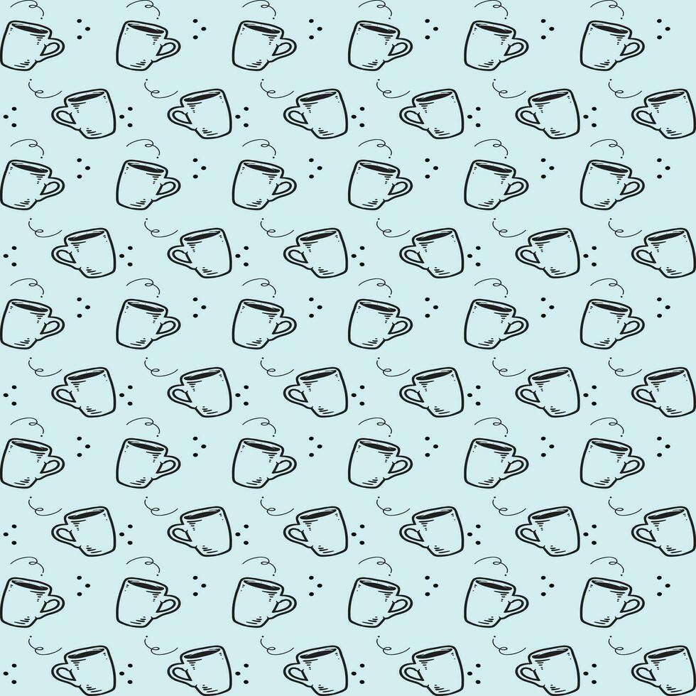 International Coffee Day Pattern Design vector
