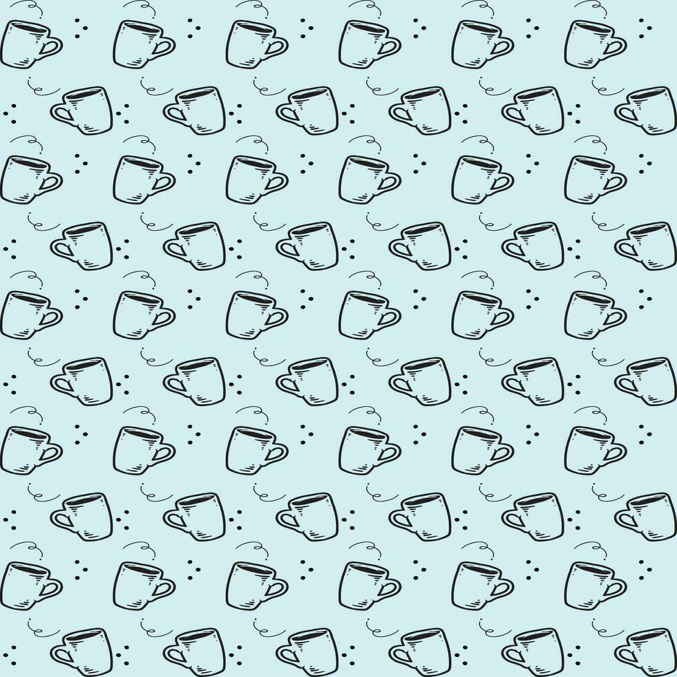 International Coffee Day Pattern Design vector