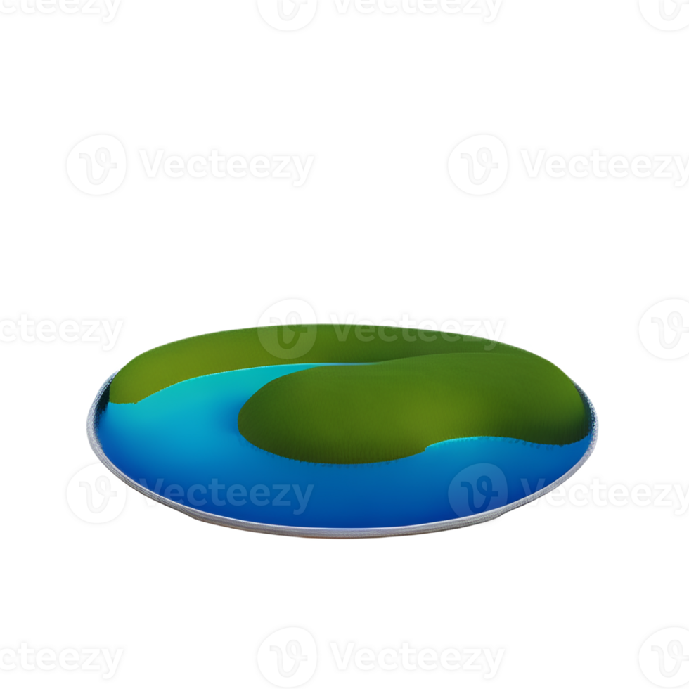 lake 3d rendering icon illustration png