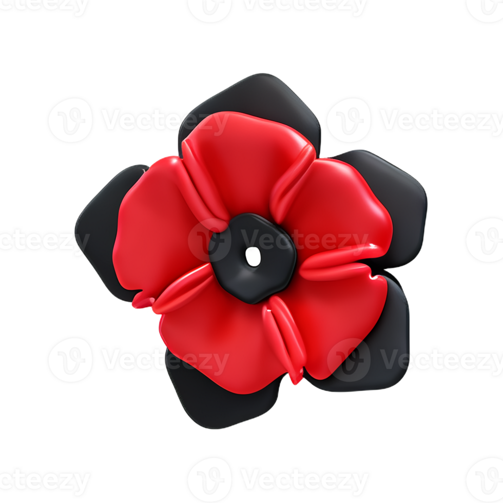 red rose 3d rendering icon illustration png