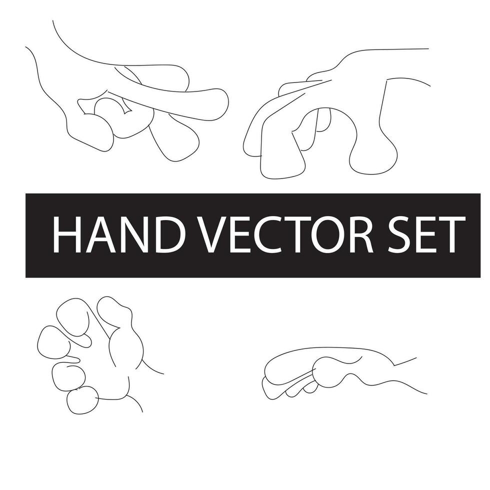 gratis vector elegante línea Arte manos