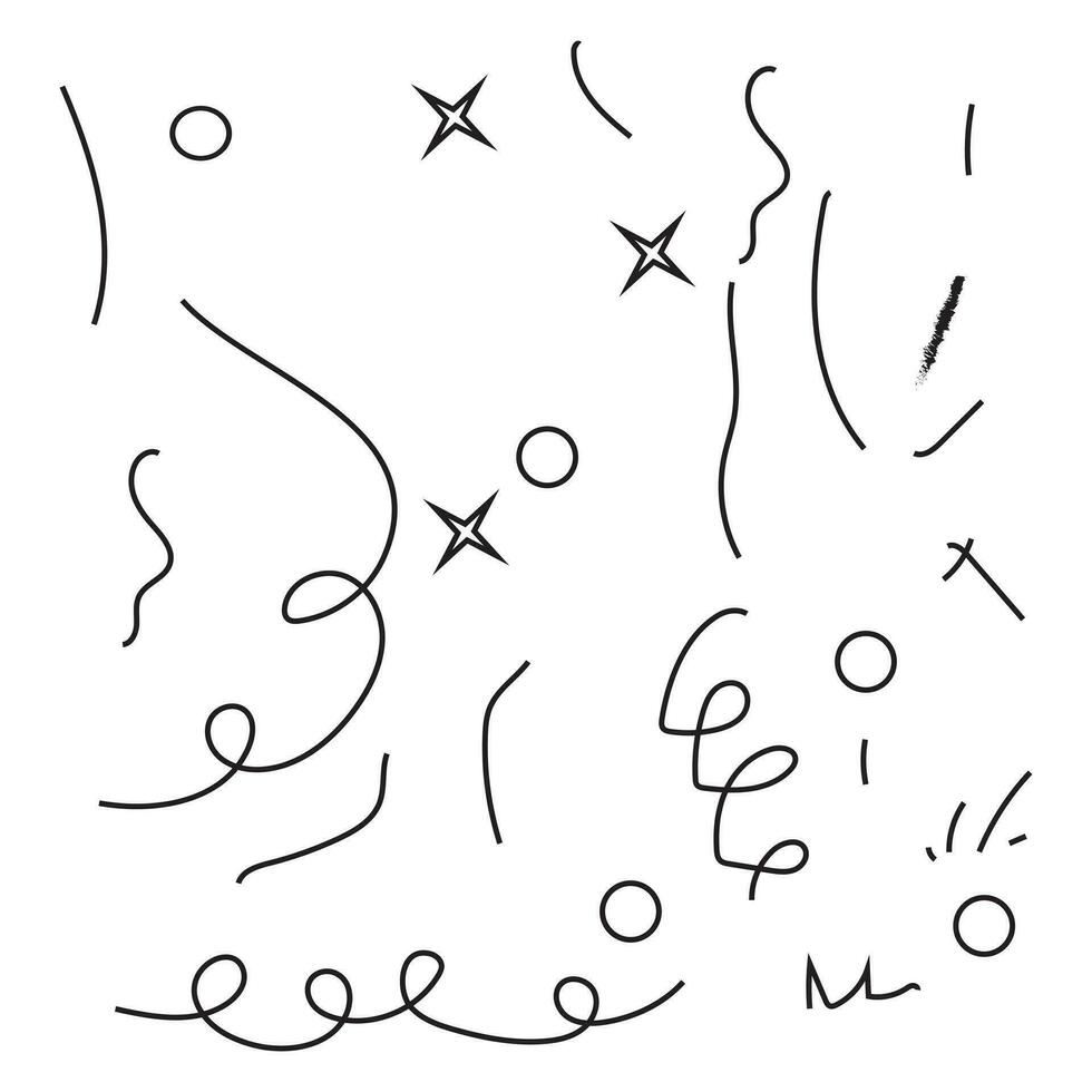 Vector a collection of handdrawn doodles elements set