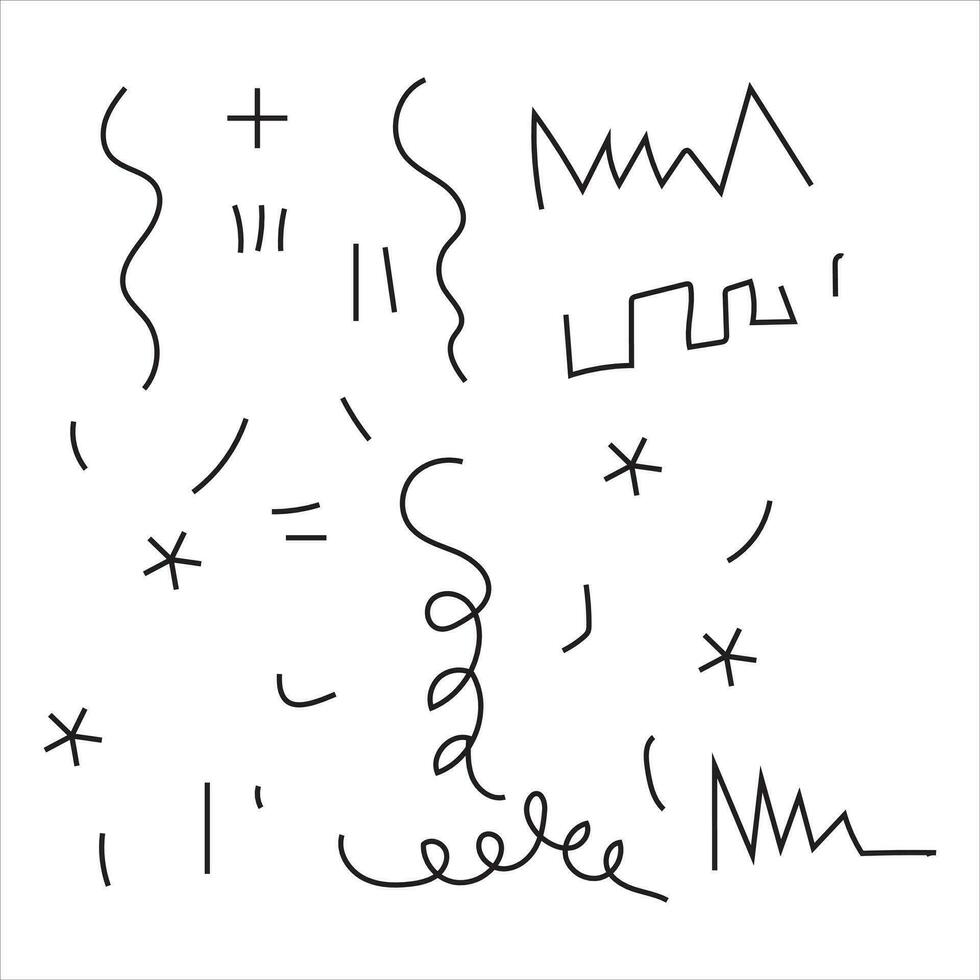 Vector a collection of handdrawn doodles elements set