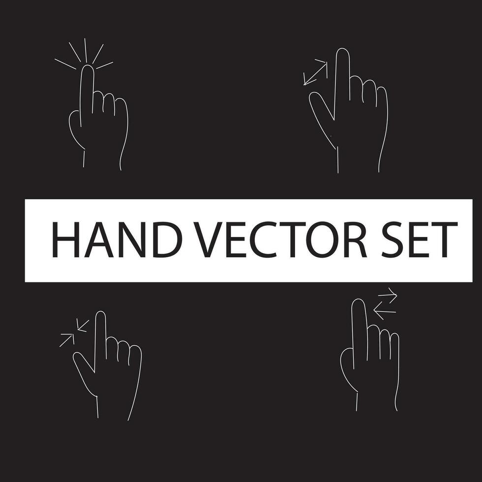 gratis vector elegante línea Arte manos