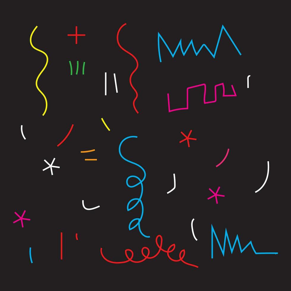 Vector a collection of handdrawn doodles elements set