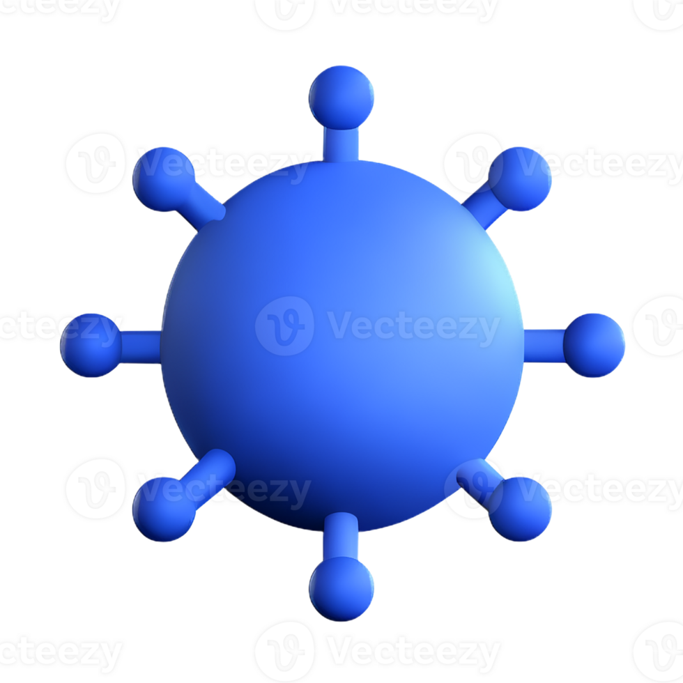 virus 3d representación icono ilustración png