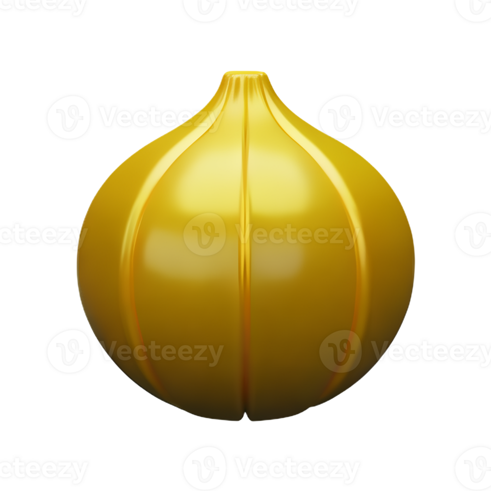 garlic 3d rendering icon illustration png