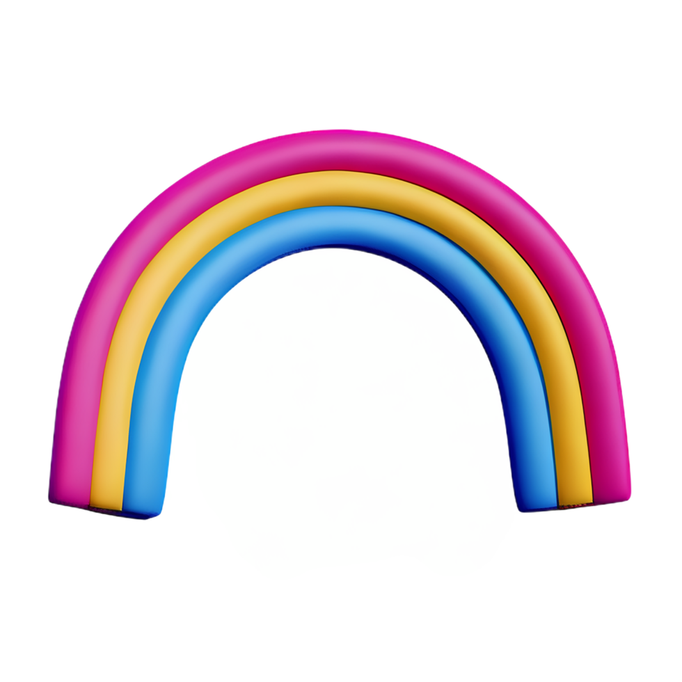 boho rainbow 3d rendering icon illustration png