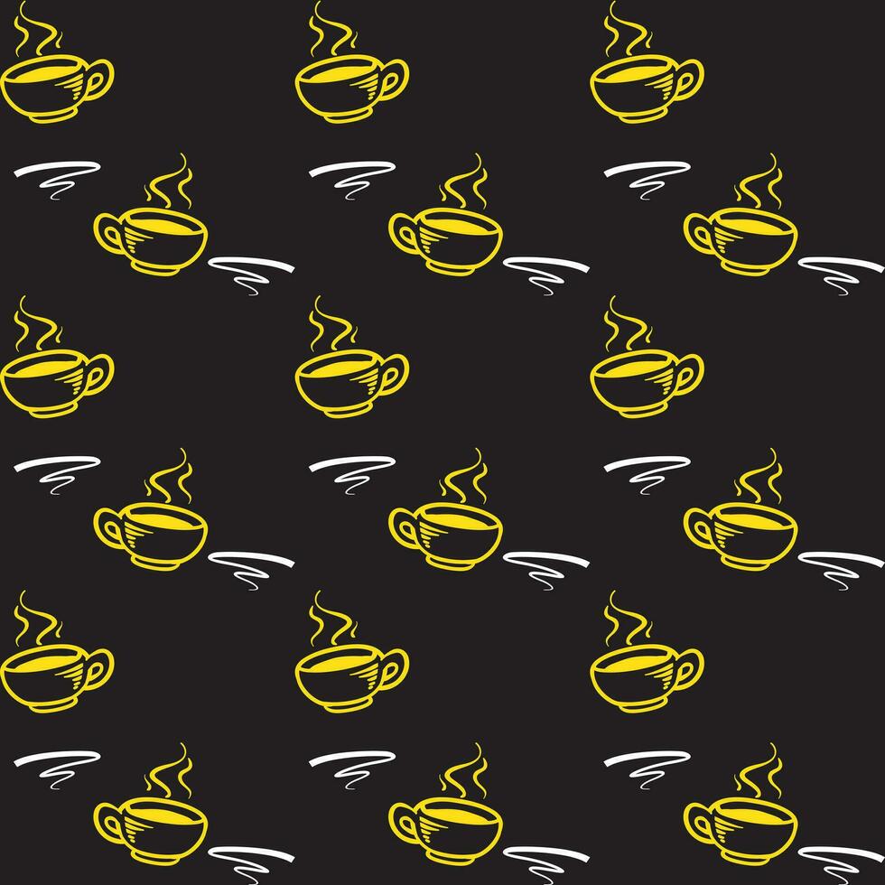 International Coffee Day Pattern Design vector