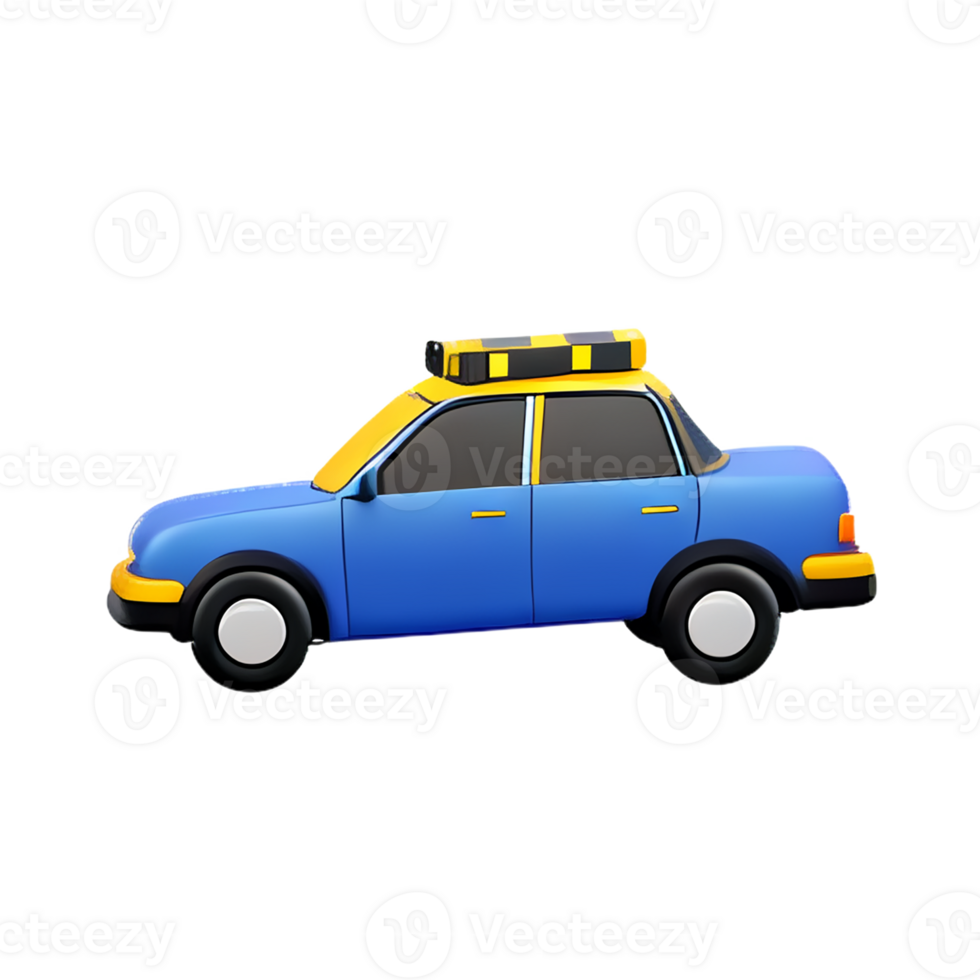 taxi 3d rendering icon illustration png