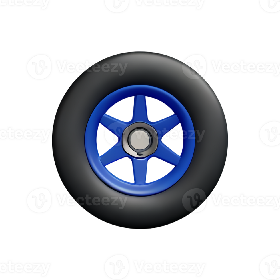wheel 3d rendering icon illustration png