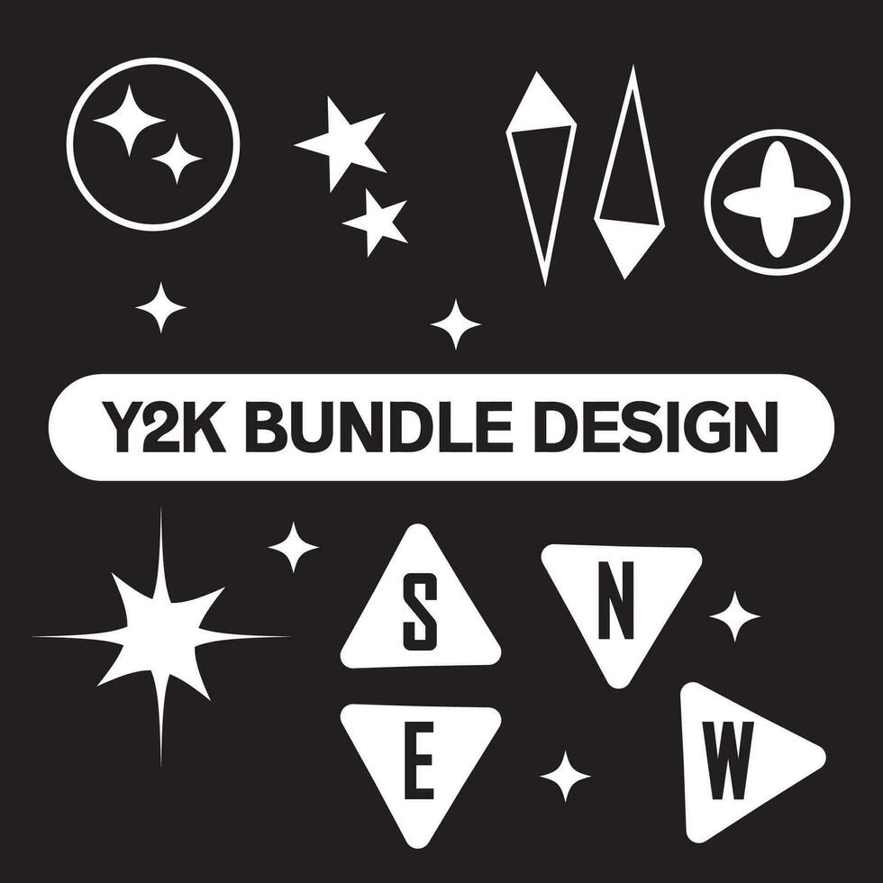 Abstract shape element for street wear and y2k vector