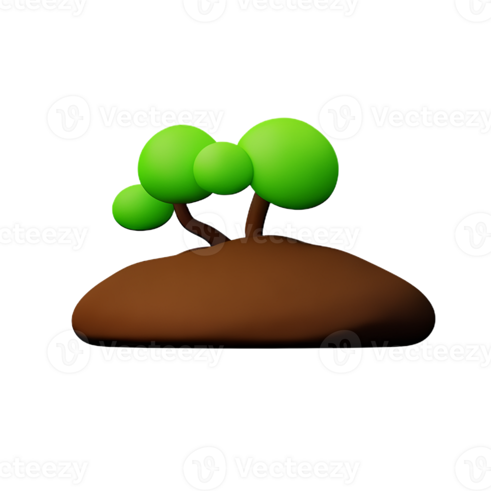 dirt 3d rendering icon illustration png