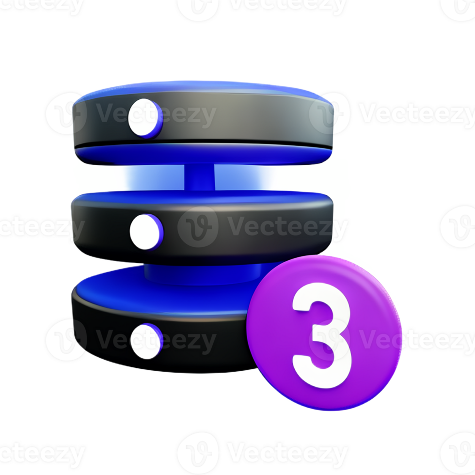 database 3d rendering icon illustration 28711583 PNG