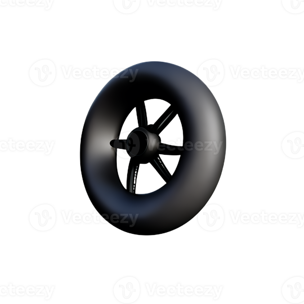 wheel 3d rendering icon illustration png