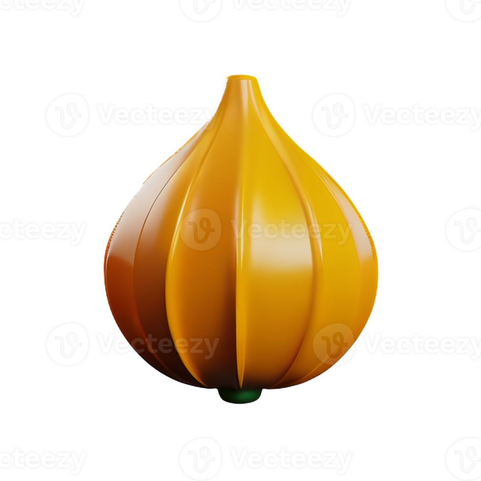 garlic 3d rendering icon illustration png