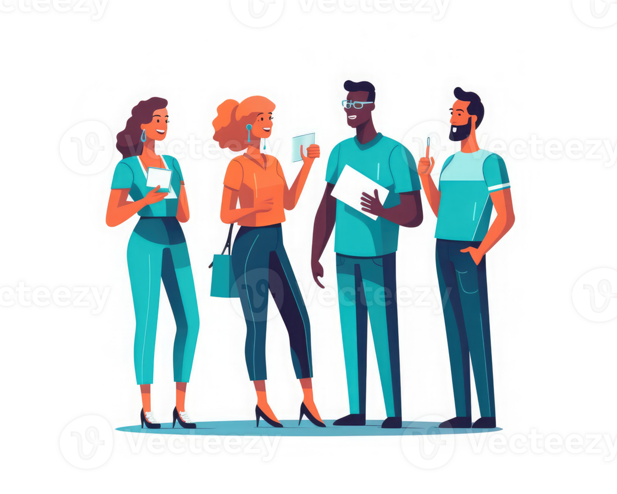 diverse group of people chat with a personal coach. small business . AI Generated png