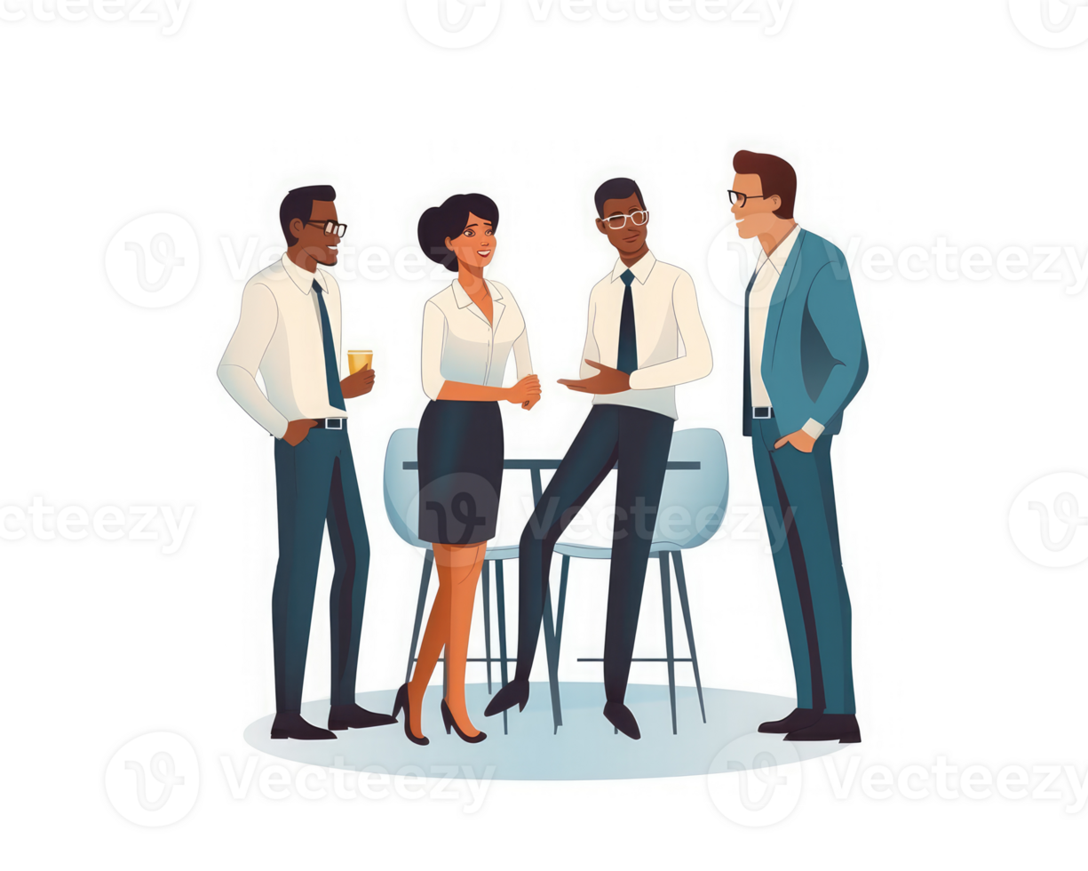 team talking and listening to each other in the office . AI Generated png