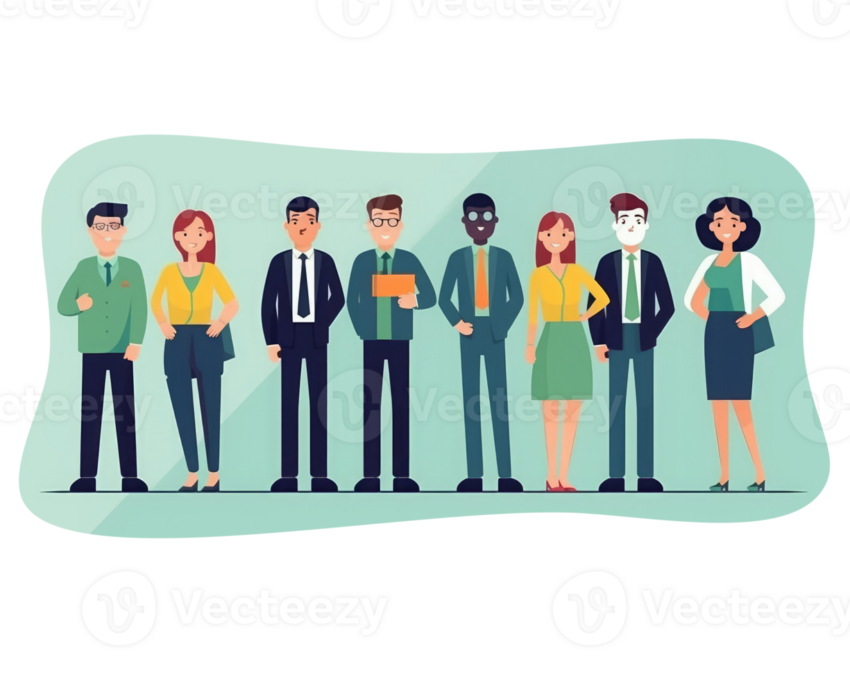 Successful professional team made up of men and women . AI Generated png