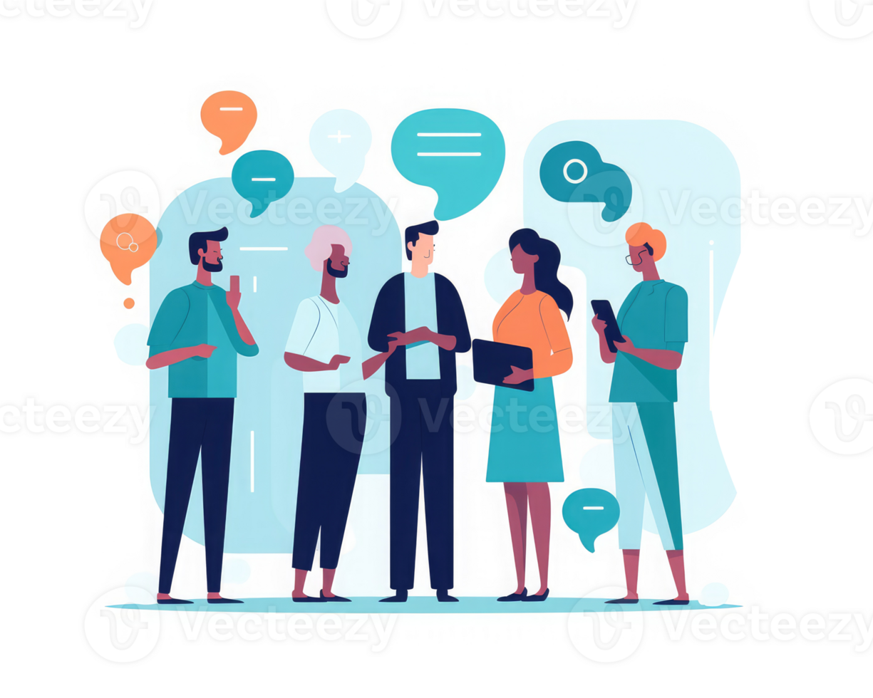 communication on a team . AI Generated png