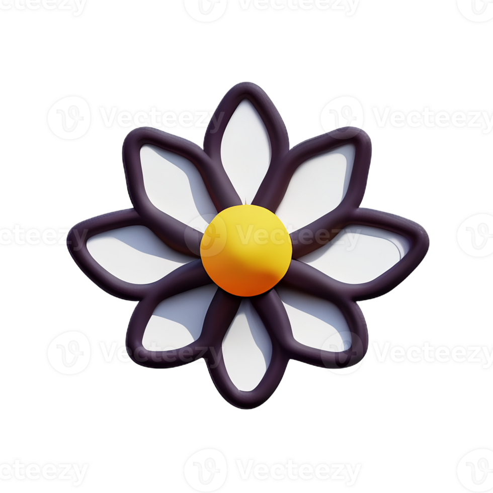 lotus flower 3d rendering icon illustration png