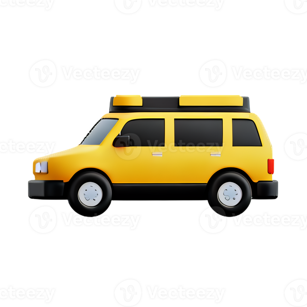 taxi 3d rendering icon illustration png