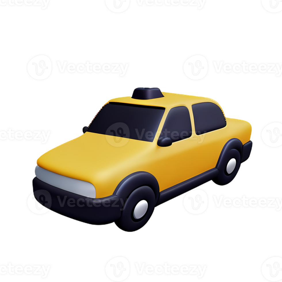 taxi 3d rendering icon illustration png