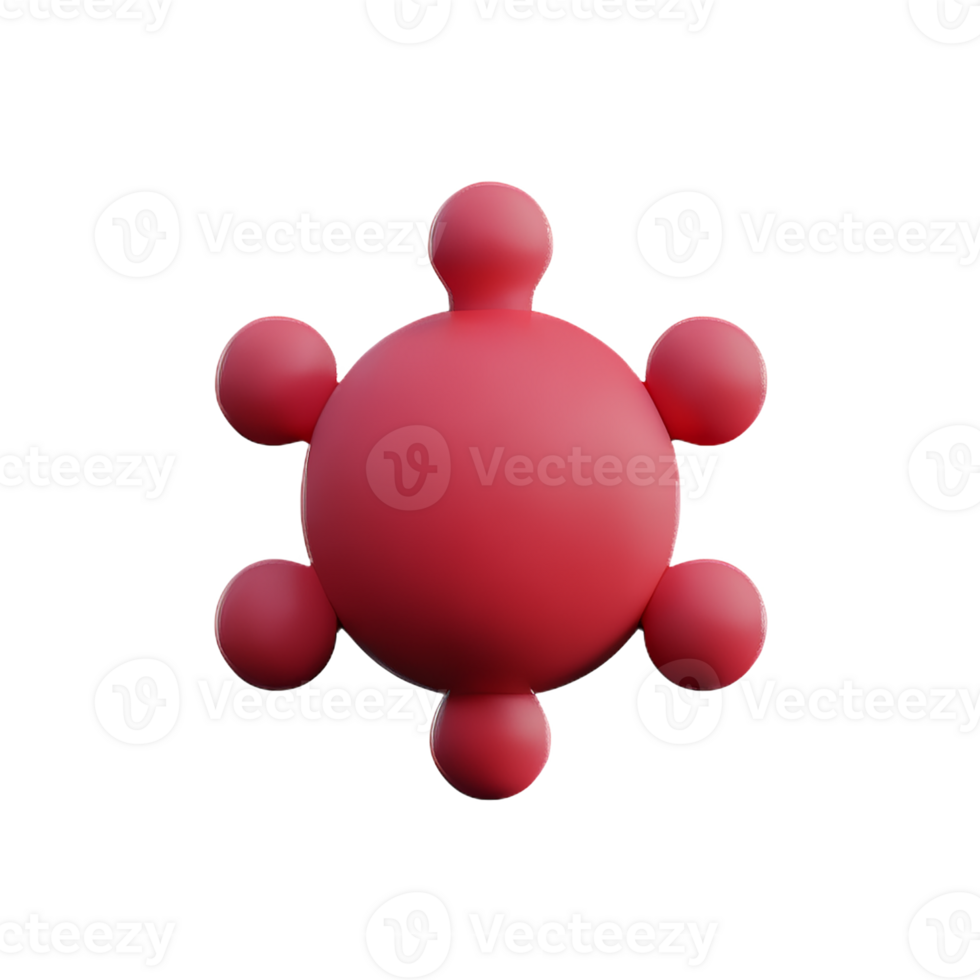 virus 3d tolkning ikon illustration png