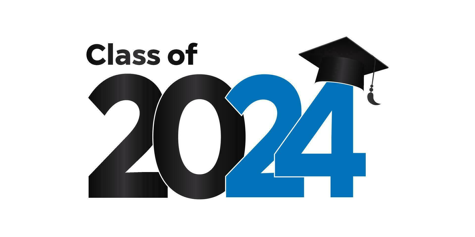 Congratulation Text For Graduation Class Of 2024 Vector, Class Of 2024,  Congratulation Graduation, 2024 PNG and Vector with Transparent Background  for Free Download