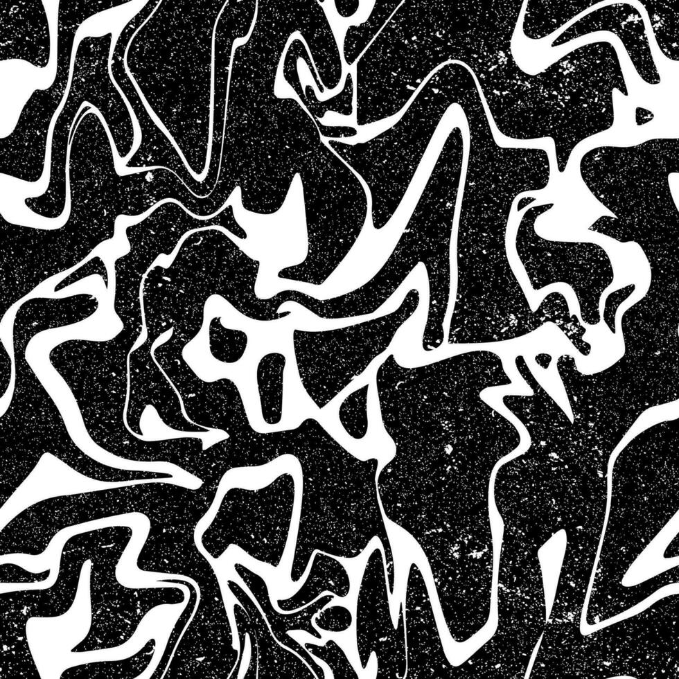 Seamless Pattern Abstract Liquid Black White vector