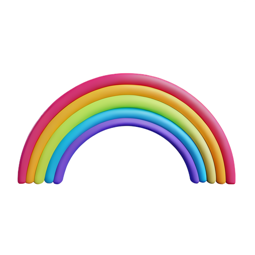boho rainbow 3d rendering icon illustration png