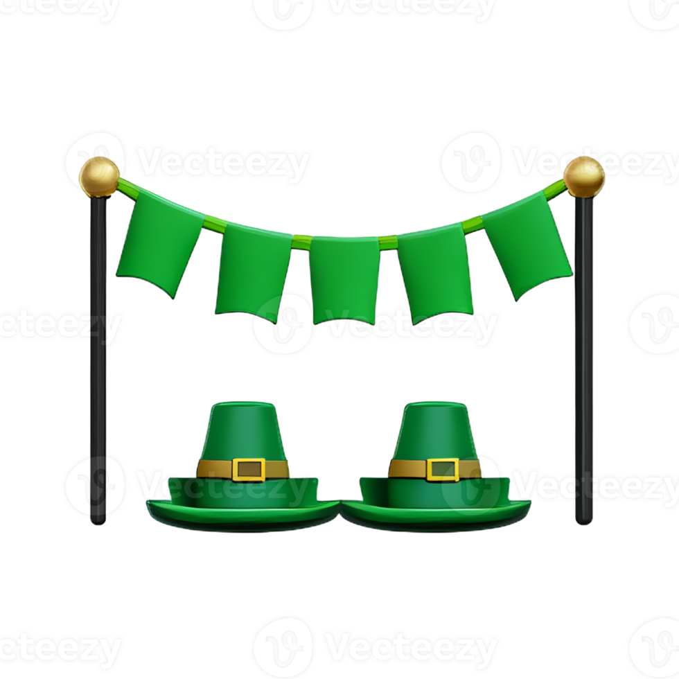 st patricks day 3d rendering icon illustration png