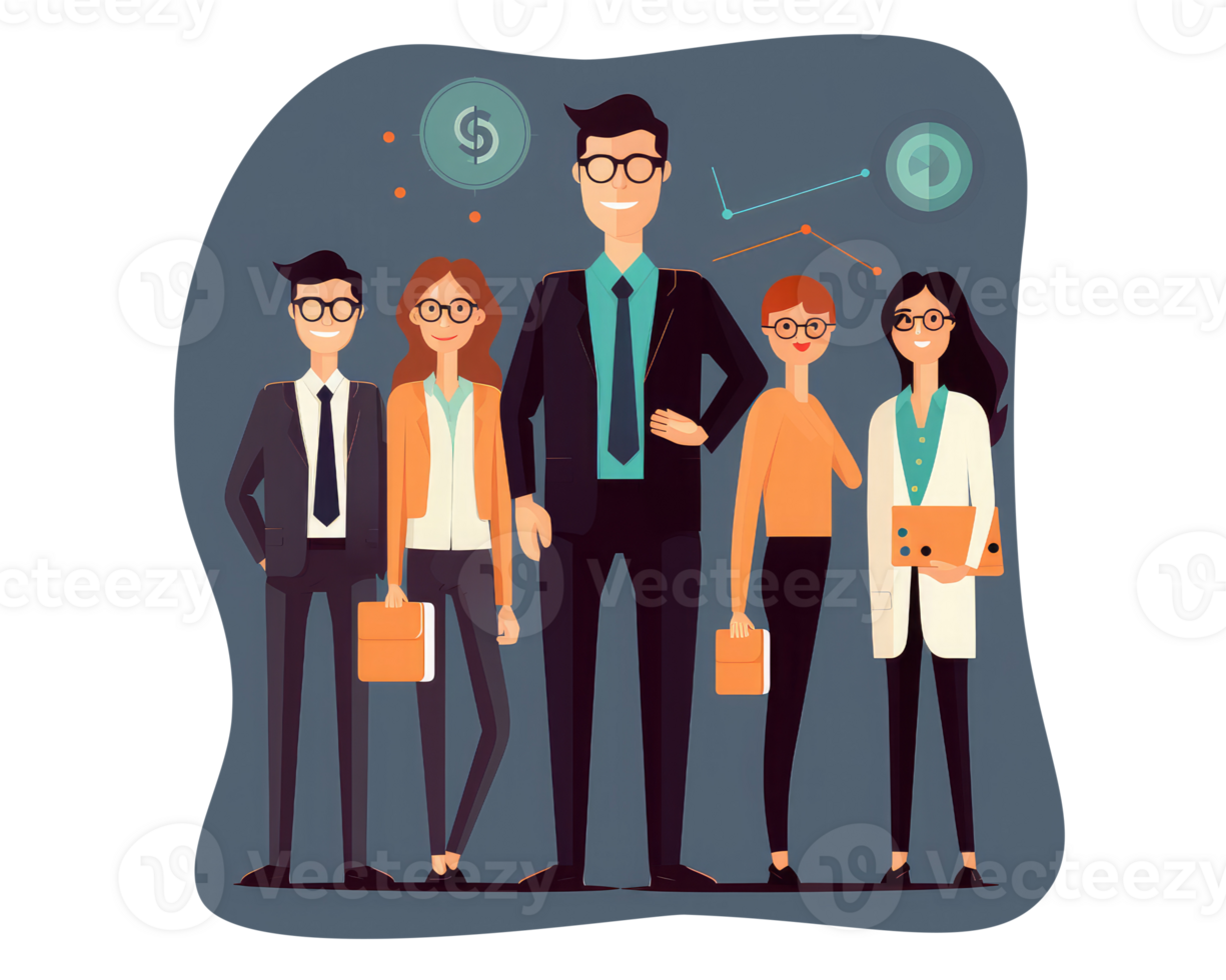 multiple similar looking people of business . AI Generated png