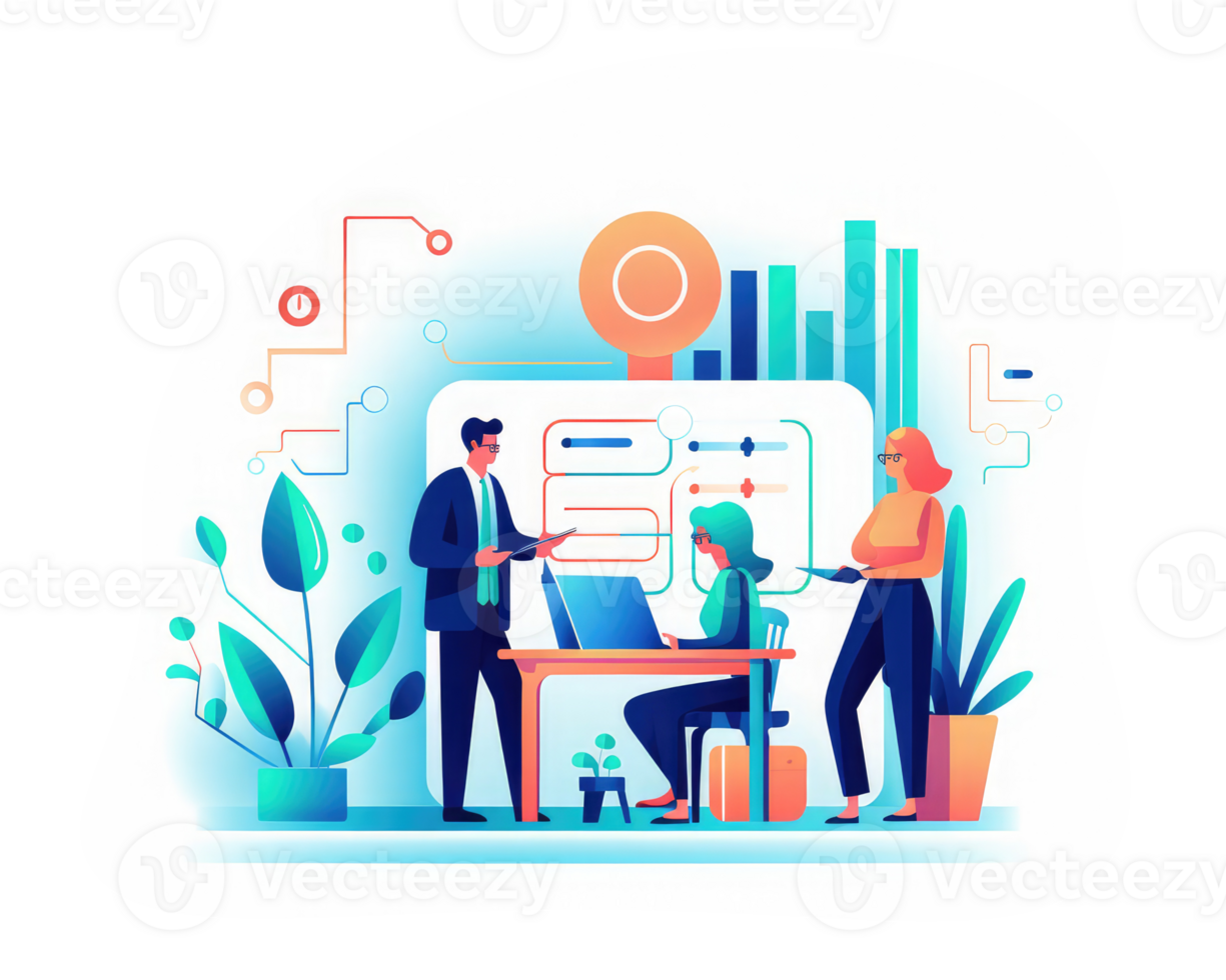 business team prepare data analytics . AI Generated png