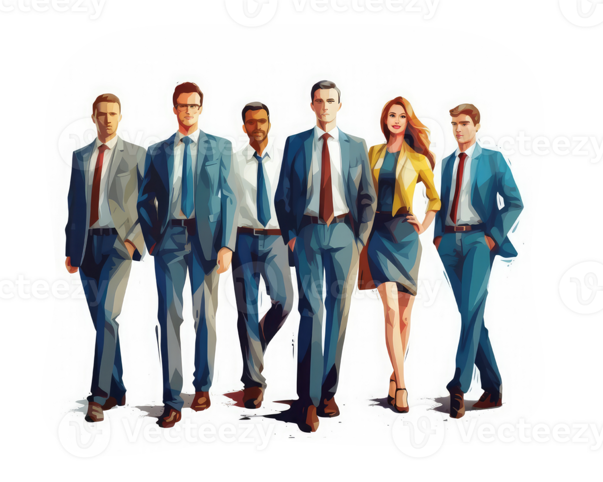 Business people teamwork in suit clothes . AI Generated png