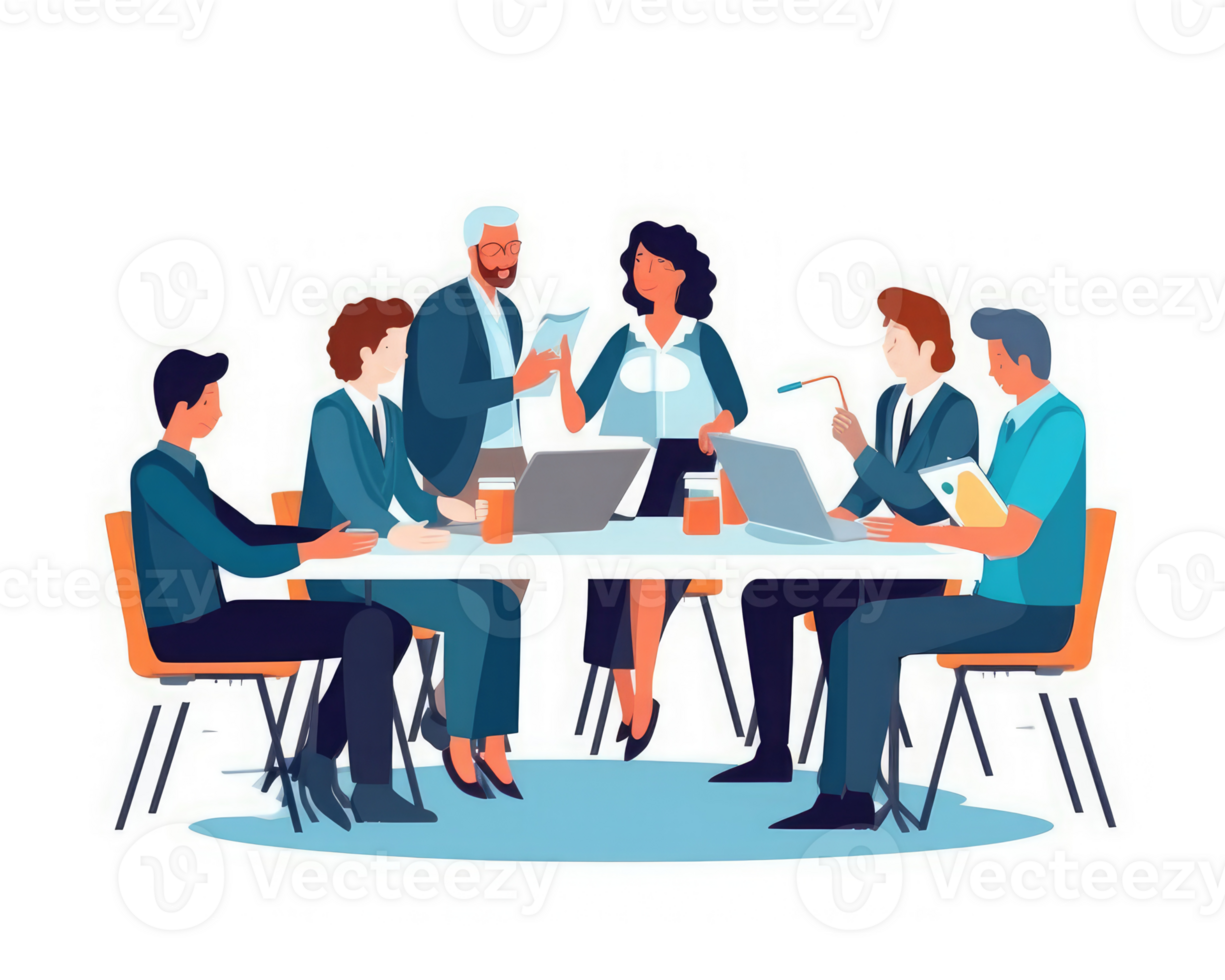 business employees meeting or teamwork training teaching . AI Generated png