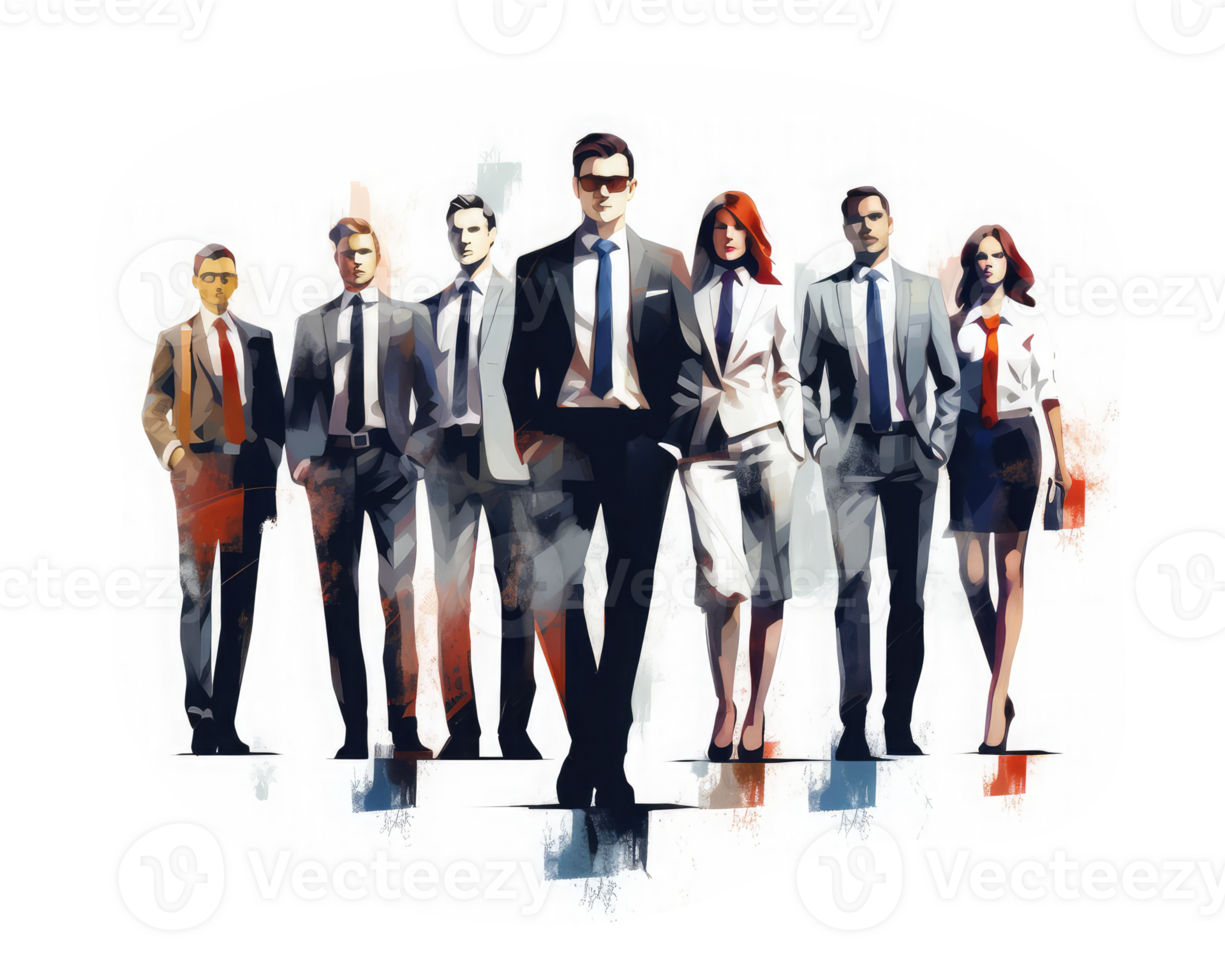Business people teamwork in suit clothes . AI Generated png