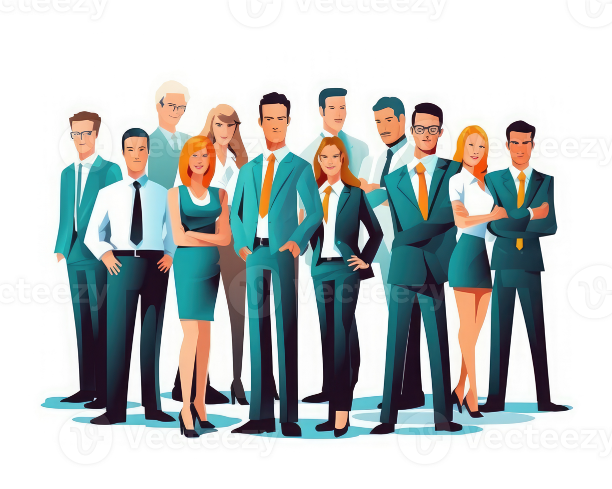 Business people teamwork in suit clothes . AI Generated png