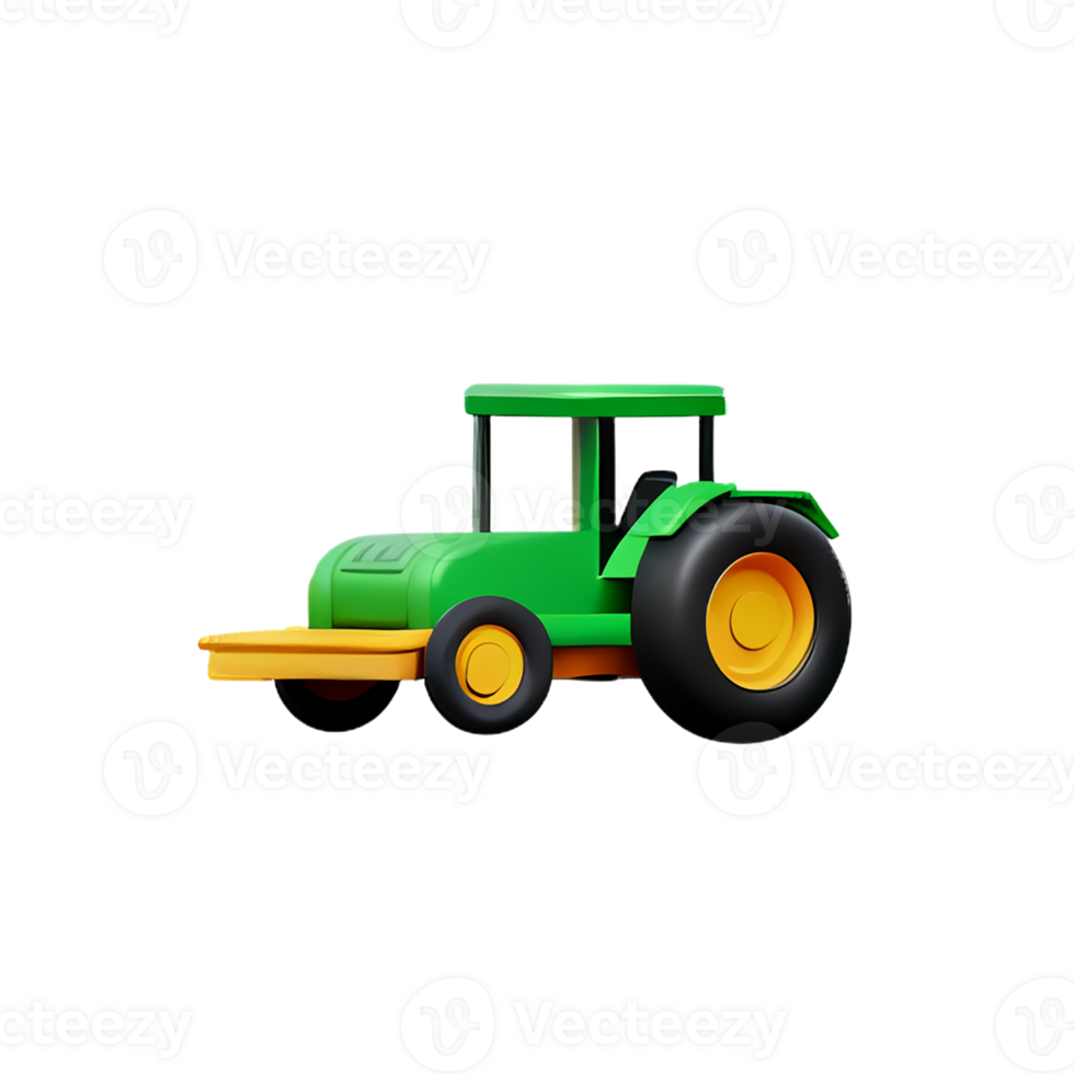 tractor 3d rendering icon illustration png