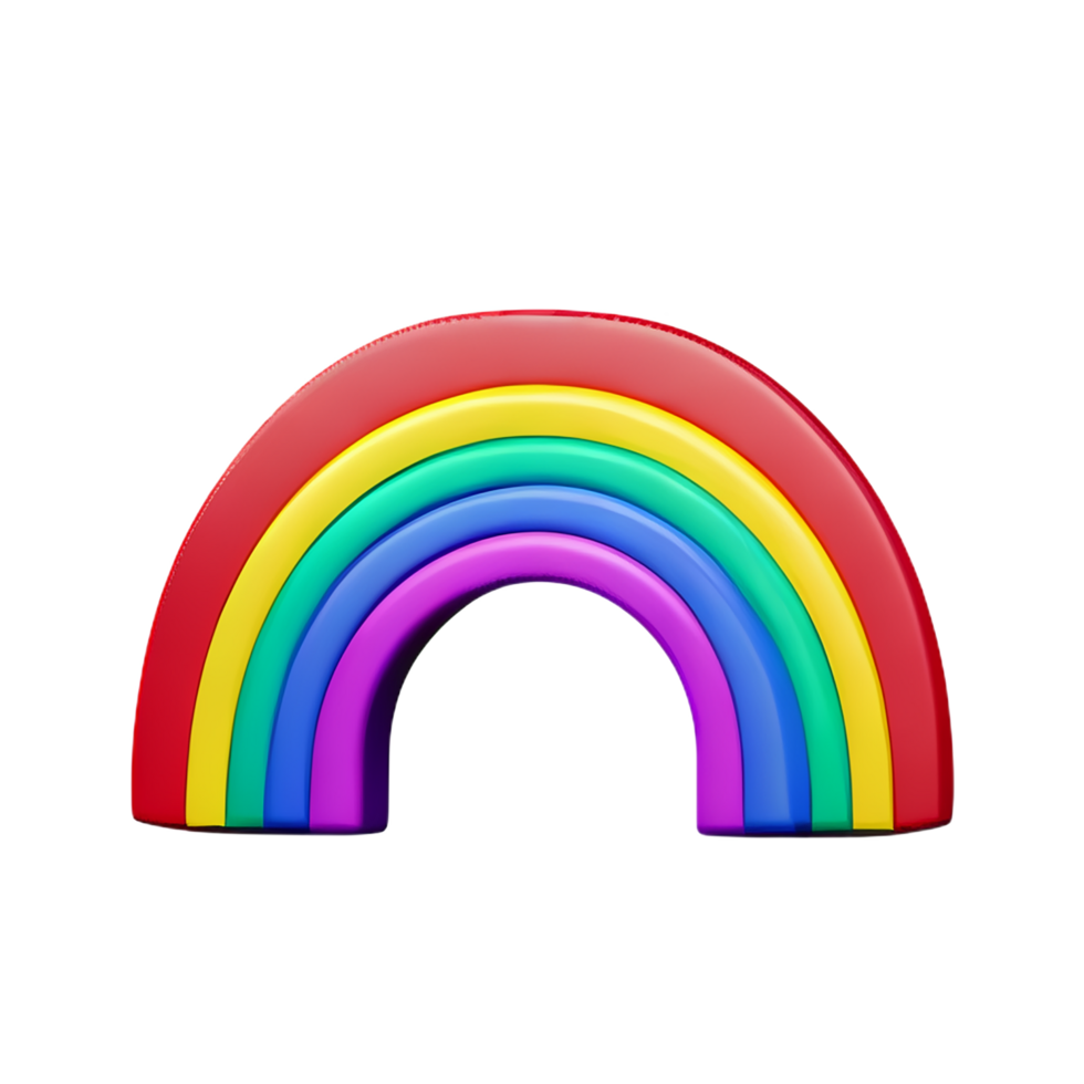 boho rainbow 3d rendering icon illustration png