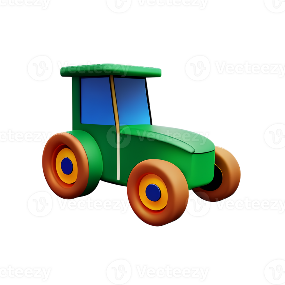 tractor 3d rendering icon illustration png