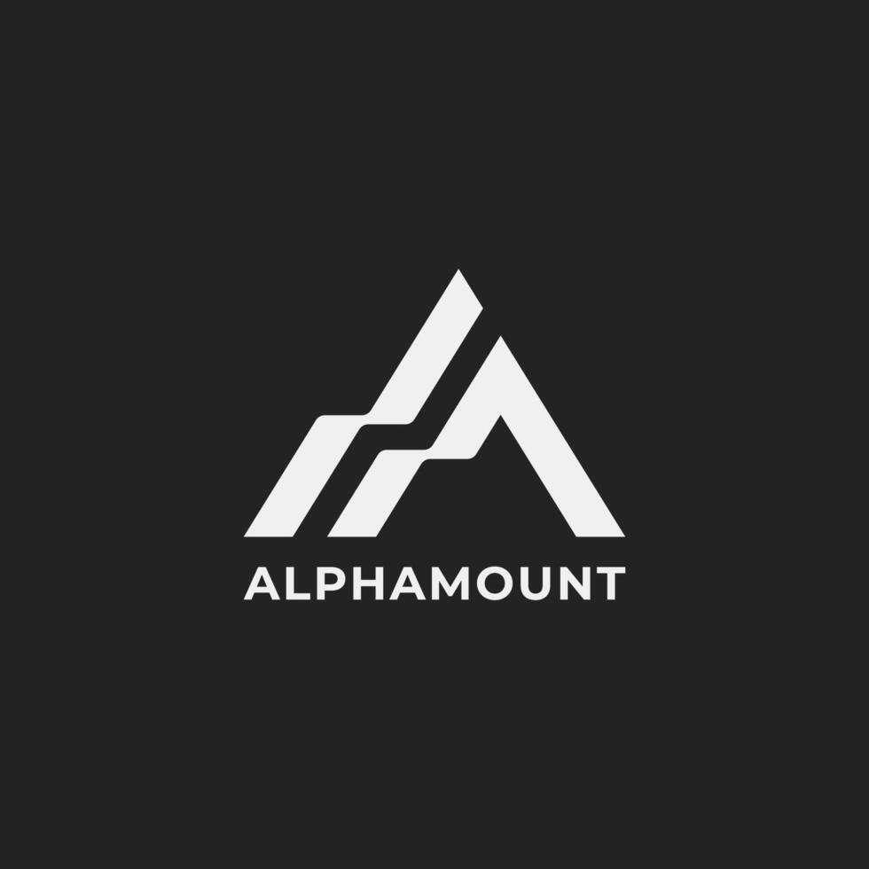 A latter mountain logo vector