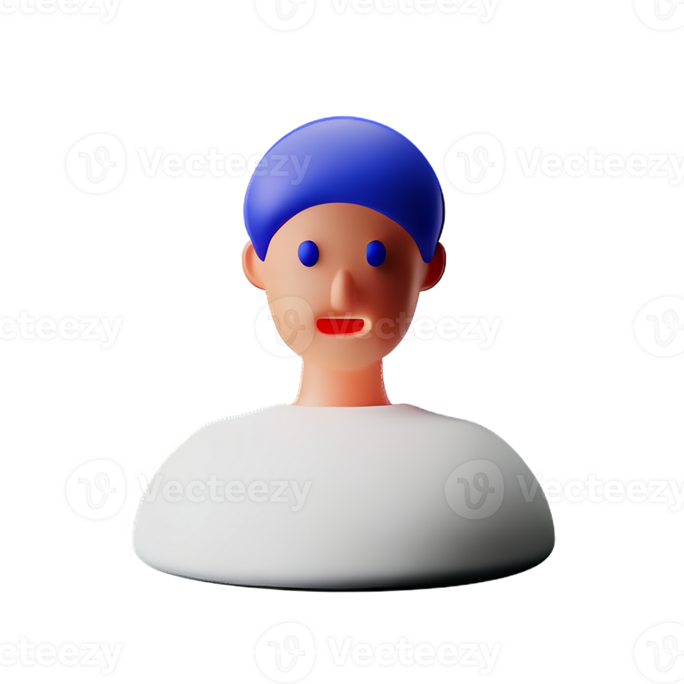 stress face 3d rendering icon illustration png