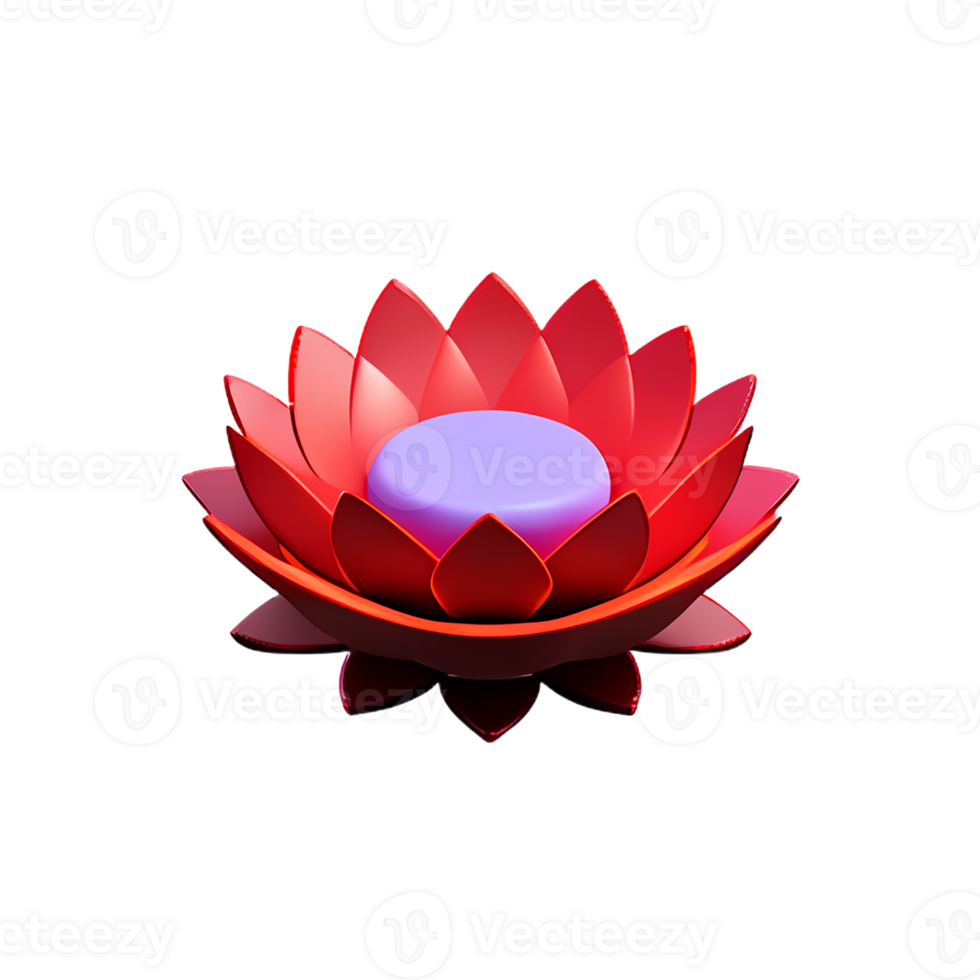 lotus flower 3d rendering icon illustration png