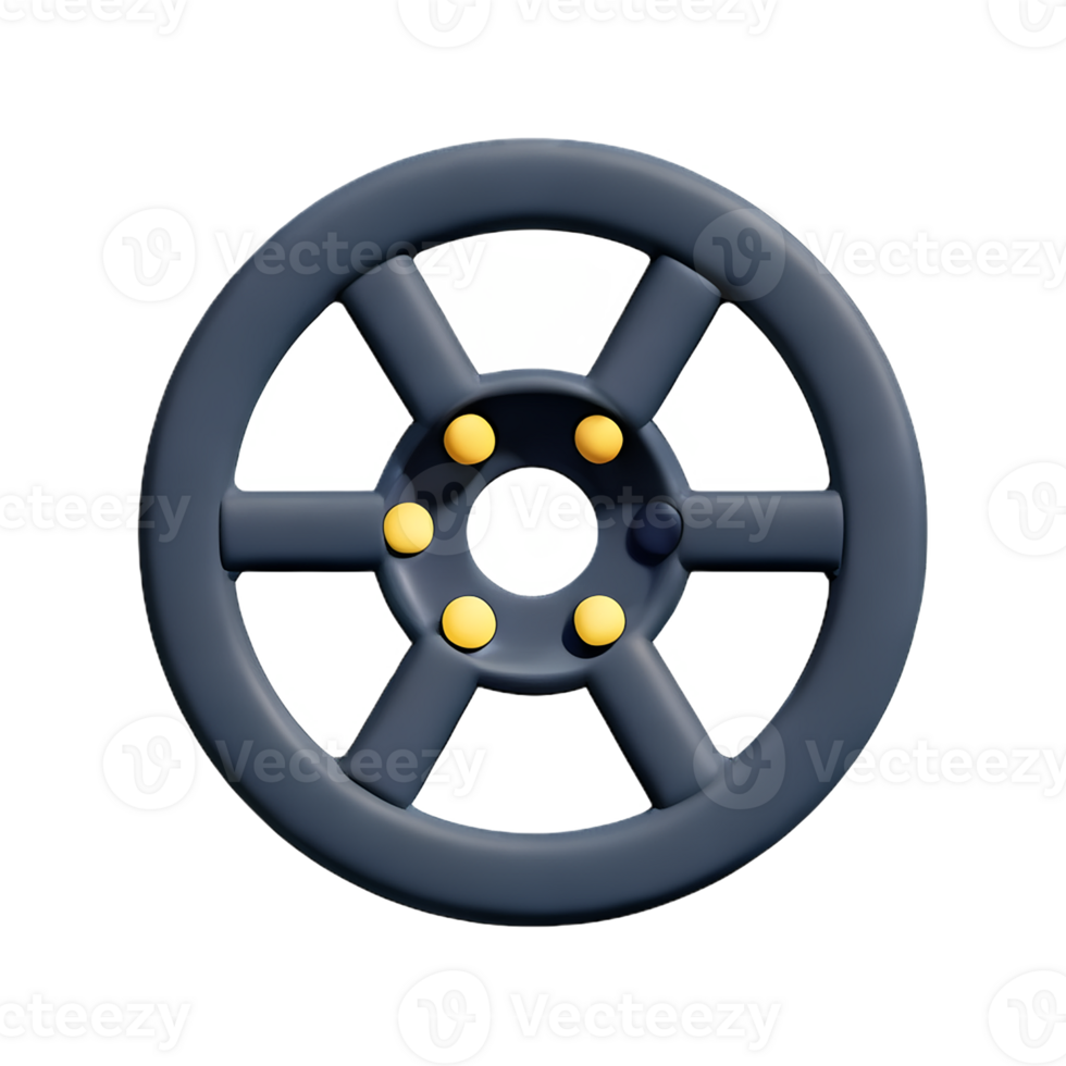 wheel 3d rendering icon illustration png