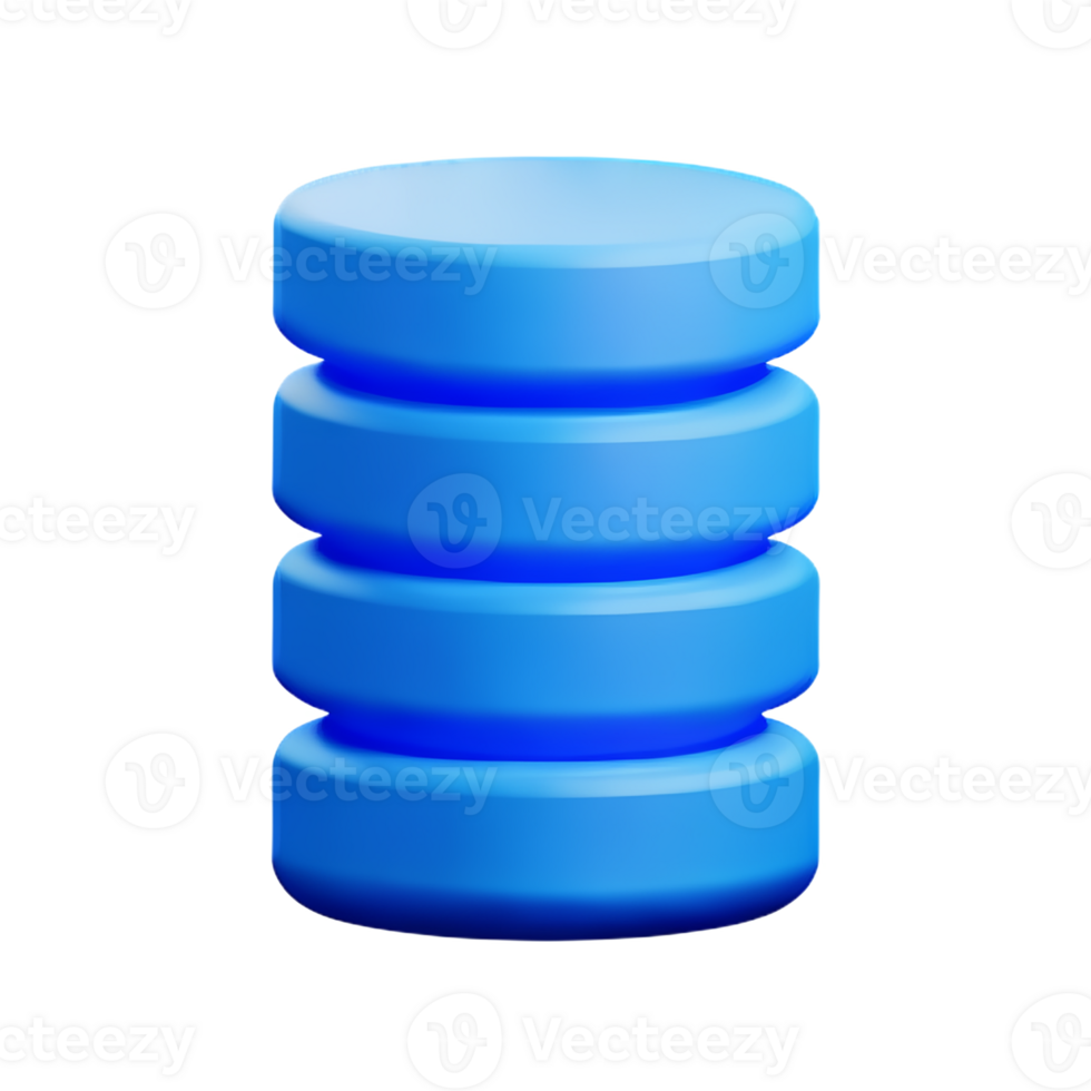 database 3d rendering icon illustration png