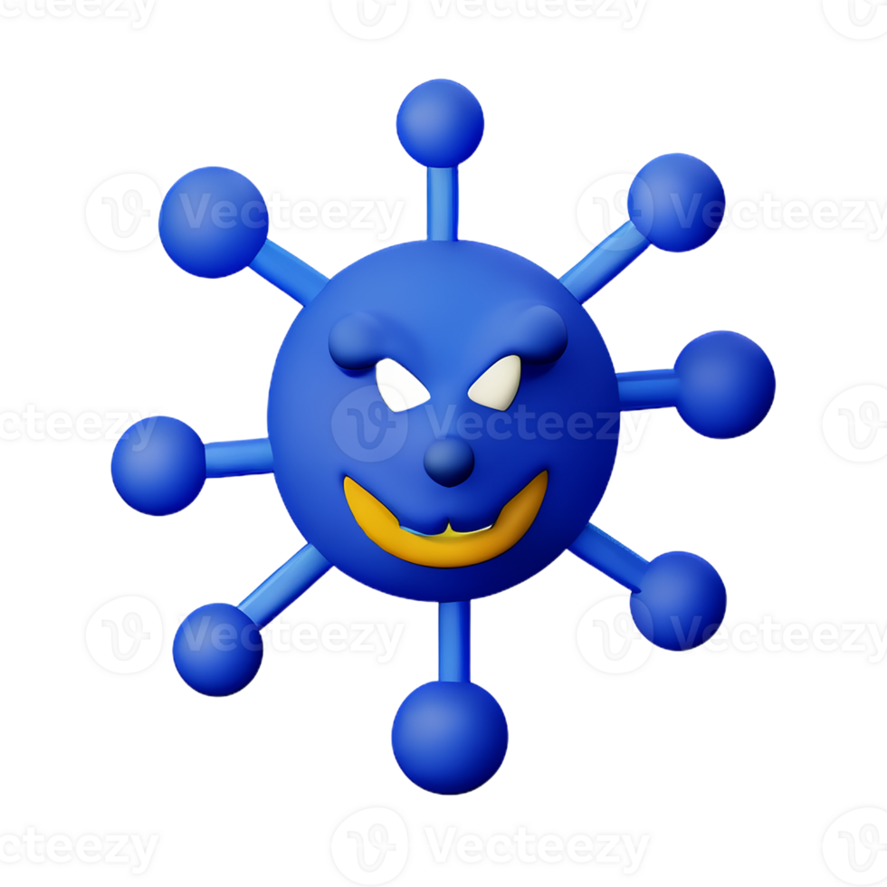 virus 3d representación icono ilustración png